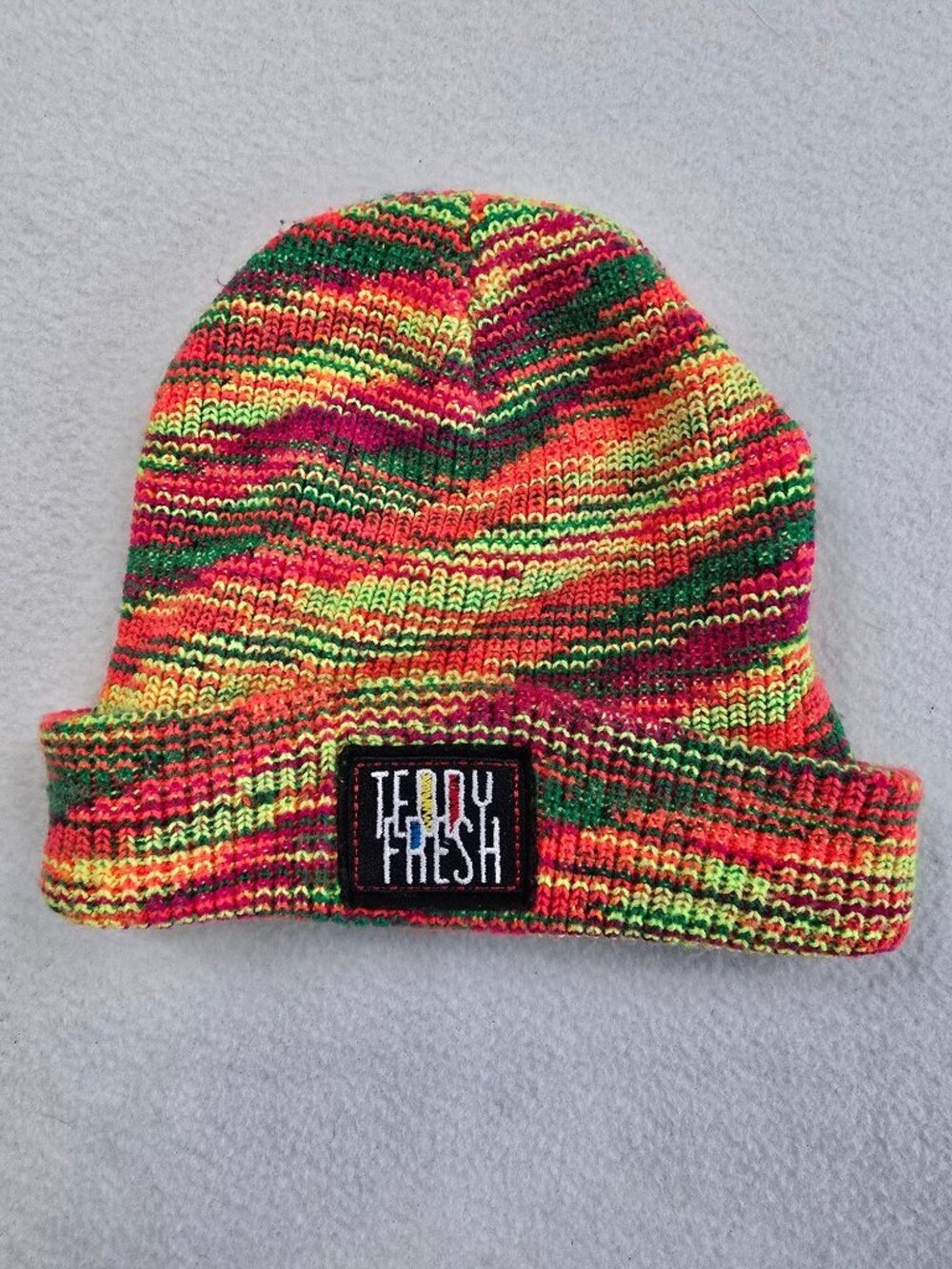 Teddy Fresh Unisex One Size Multicolor Knit Beanie Hat